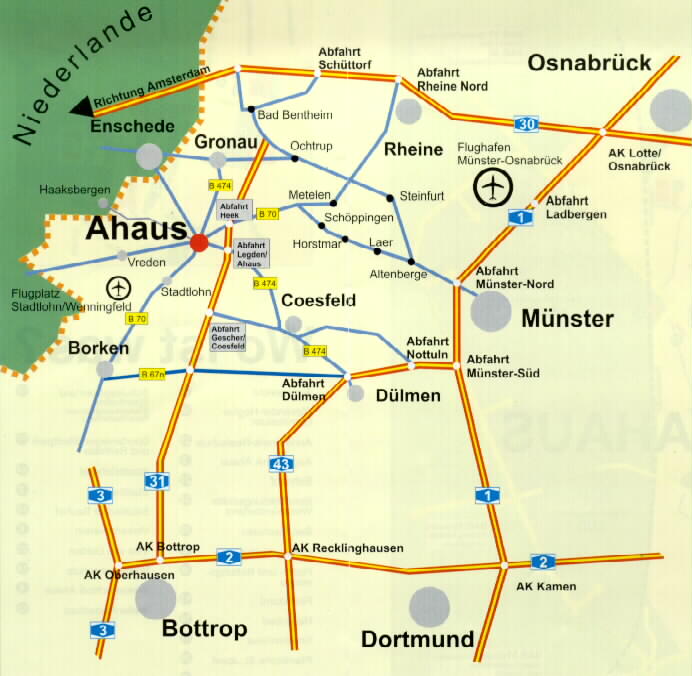 So finden Sie Ahaus ...